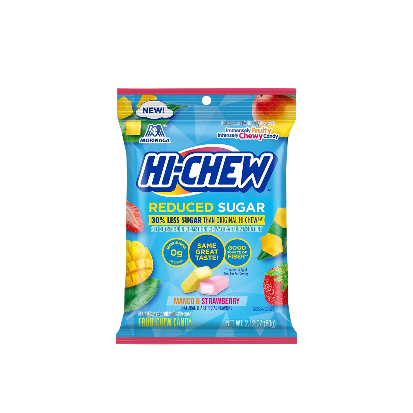 Hi-Chew – Reduced Sugar – Mango & Strawberry – 4oz Pouch – 4-Pack Bundle