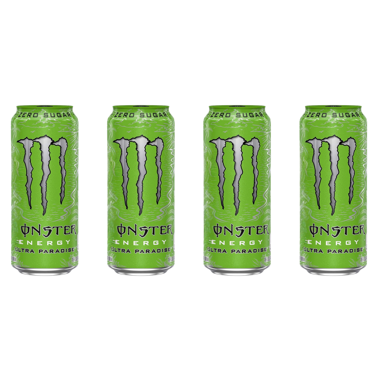Monster Energy – Ultra Paradise – 16 fl oz – 4-Pack Bundle