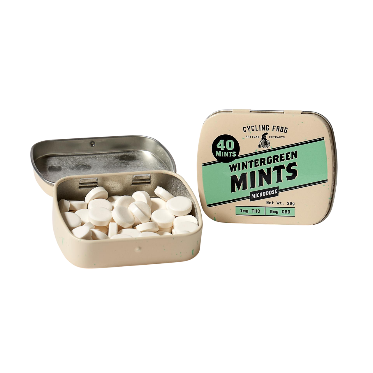 Cycling Frog – Winter Green – 1mg THC + 5mg CBD – Mints – 40ct