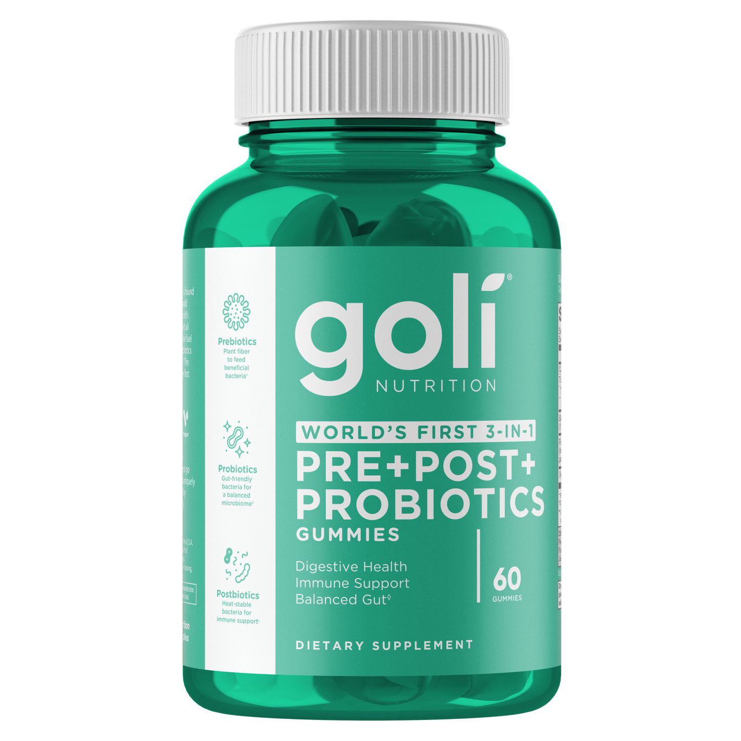 Goli Nutrition – Probiotic Gummies – Pre + Post + Probiotic – 60ct