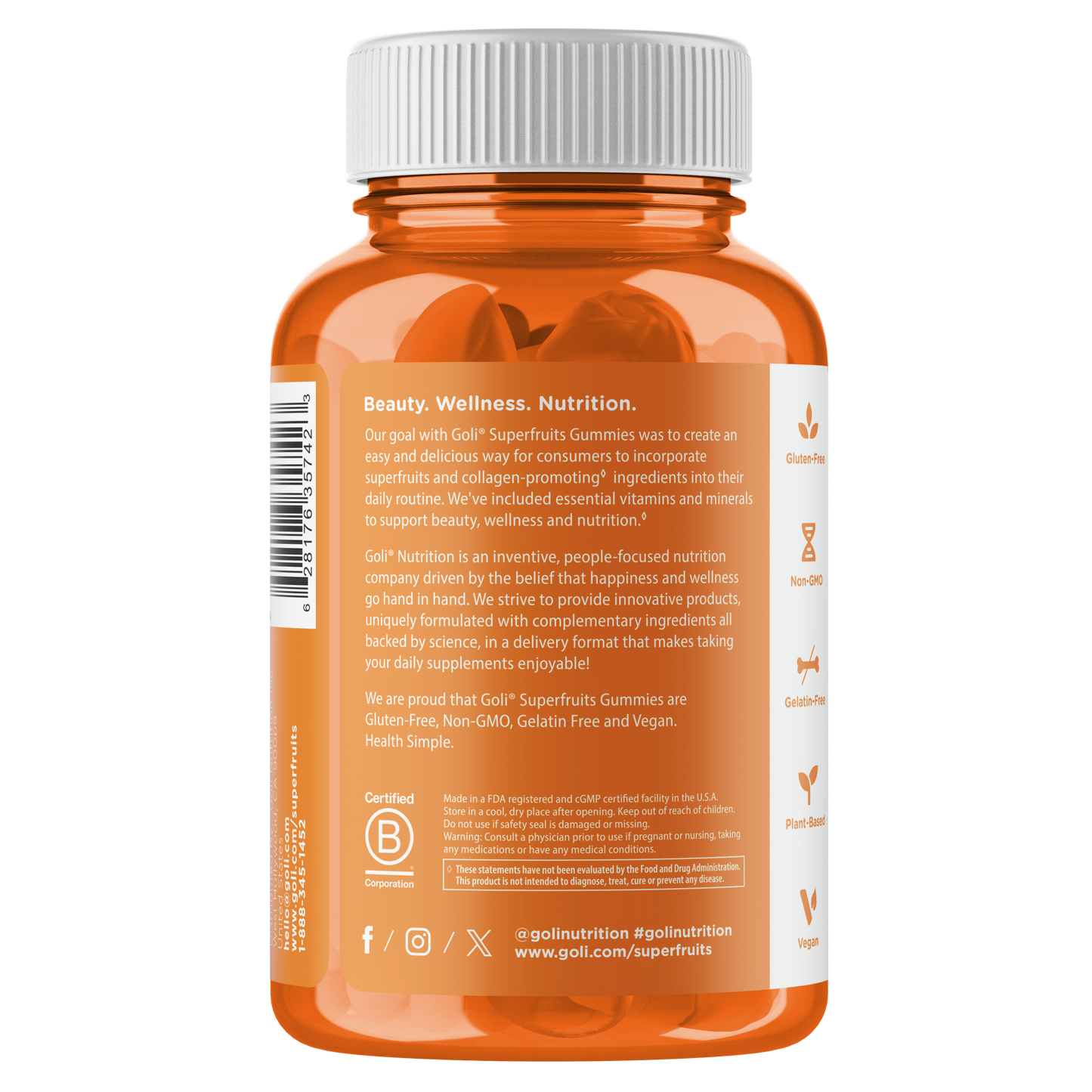 Goli Nutrition - Superfruits Gummies - 60 ct