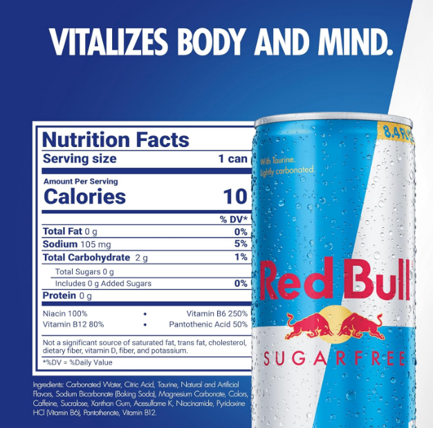 Red Bull – Original Zero Sugar – 8.4 fl oz – 4-Pack Bundle