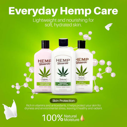 Hemp Heaven - 12oz Hemp Seed Oil Body Lotion - Sweet Pineapple & Mango