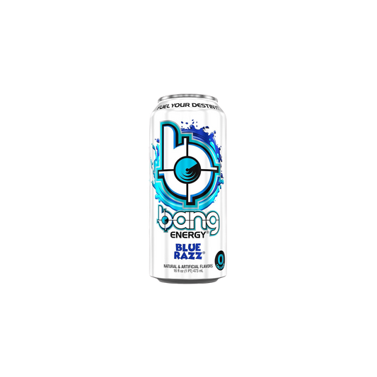 Bang Energy – Blue Razz – 16 fl oz – 4-Pack Bundle