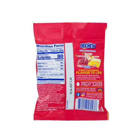 Hi-Chew – Original Gummies – 4oz Pouch – 4-Pack Bundle