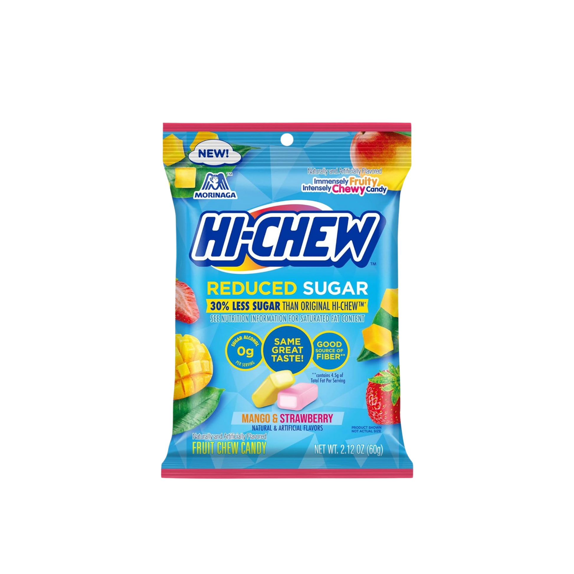 Hi-Chew – Reduced Sugar – Mango & Strawberry – 4oz Pouch – 4-Pack Bundle