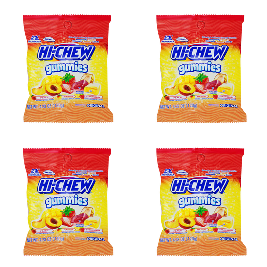 Hi-Chew – Original Gummies – 4oz Pouch – 4-Pack Bundle