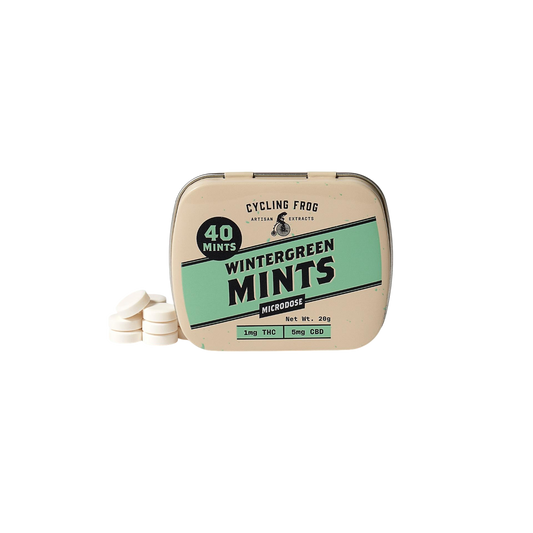 Cycling Frog – Winter Green – 1mg THC + 5mg CBD – Mints – 40ct