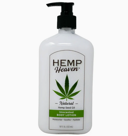 Hemp Heaven - 18oz Hemp Seed Oil Body Lotion with Pump - Unscented