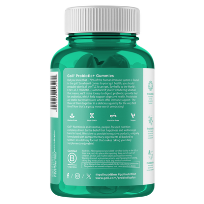 Goli Nutrition – Probiotic Gummies – Pre + Post + Probiotic