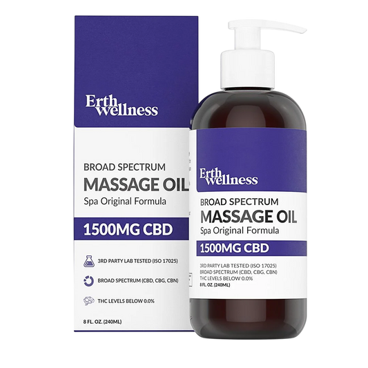 Erth Wellness – CBD Massage Oil – Original Formula – 1500mg – 1 Bottle