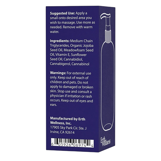 Erth Wellness – CBD Massage Oil – Original Formula – 1500mg – 1 Bottle