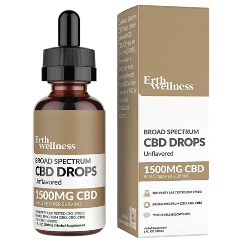 Erth Wellness - Broad Spectrum THC Free CBD Drops -1500mg