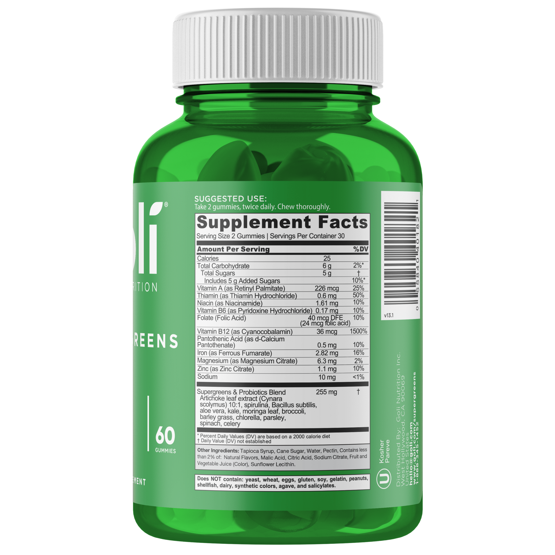 Goli Nutrition - Super Green Gummies - 60 ct
