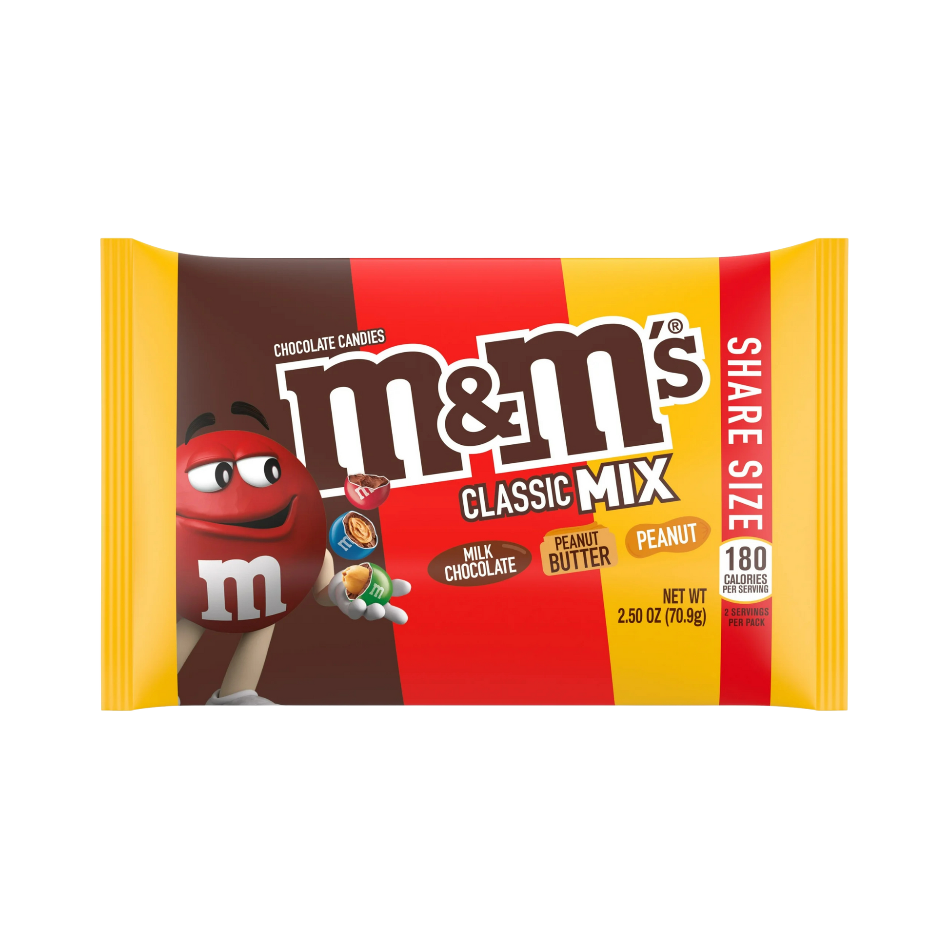 M&M’s – Classic Mix – 2.5oz Share Size – 4-Pack Bundle