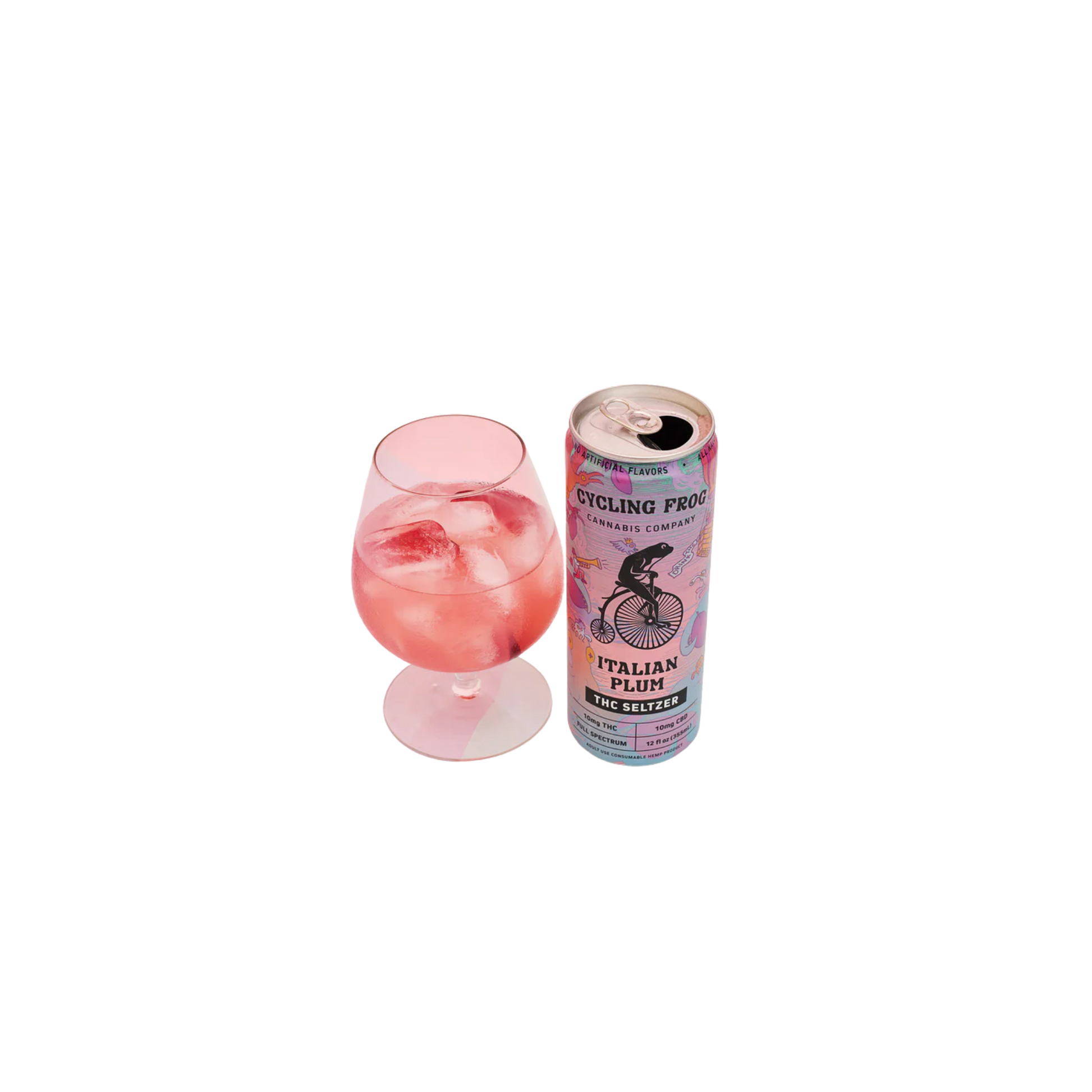 Cycling Frog – Italian Plum – 10mg THC + 10mg CBD – Sparkling Seltzer – 6-Pack