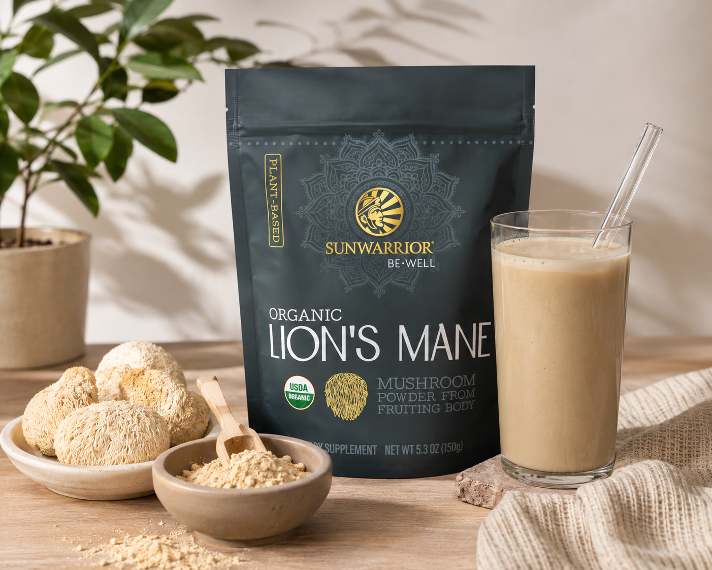 Organic Lion's Mane Mushroom Powder Drink Mix
